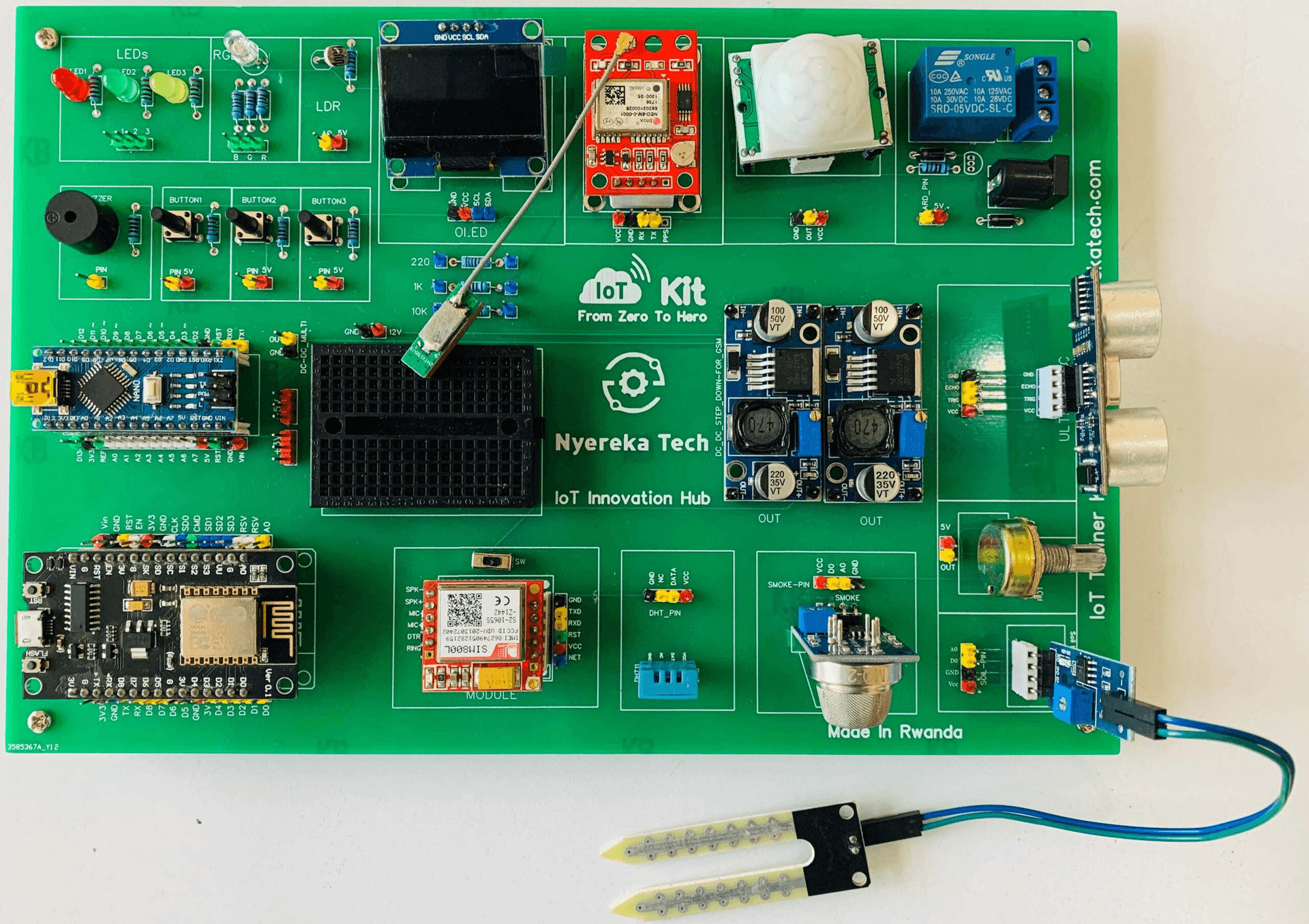 STEM robotics equipment on pedestals
