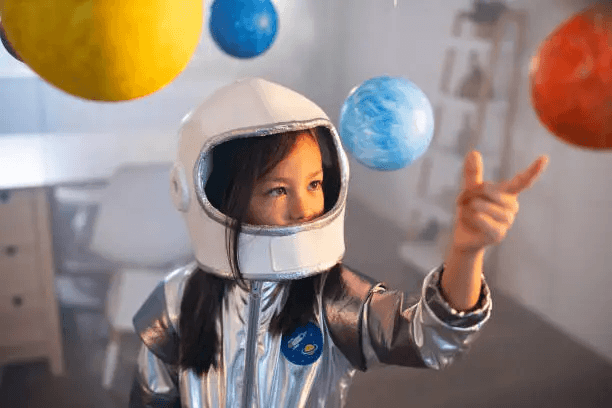 STEM robotics equipment on pedestals